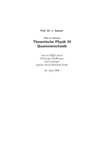 Prof. Dr. Santens Skript zur Theophysik III