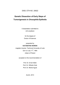 Genetic Dissection of Early Steps of - ETH E