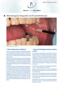 Mikrobiologische Diagnostik und Parodontitistherapie