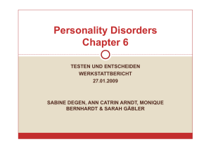 Personality Disorders - Franke