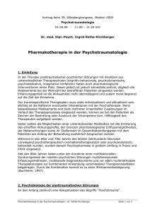 Pharmakotherapie in der Psychotraumatologie