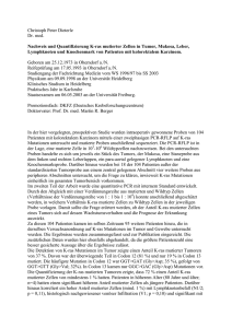 Christoph Peter Dieterle Dr. med. Nachweis und Quantifizierung K