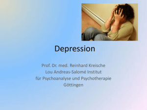 Psychotherapie der Depression
