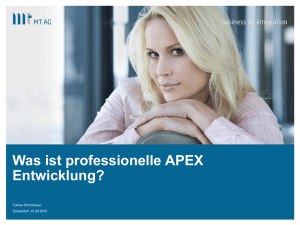 Was ist professionelle APEX Entwicklung?