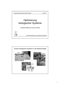 Optimierung biologischer Systeme