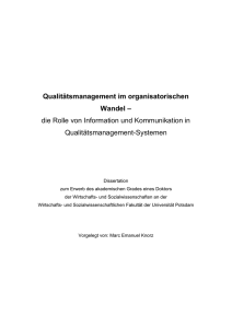 Qualitätsmanagement im organisatorischen Wandel : die Rolle von