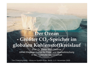 Der Ozean - Größter CO -Speicher im globalen Kohlenstoffkreislauf
