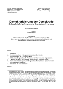 Demokratisierung der Demokratie - Eigene WWW