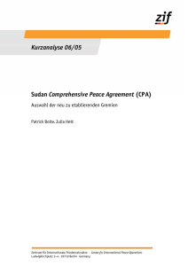 Sudan Comprehensive Peace Agreement (CPA) Kurzanalyse