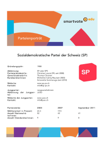 Sozialdemokratische Partei der Schweiz (SP) Parteienporträt