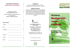Workshop Biodiversität versus Pestizide