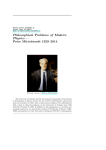 Peter Mittelstaedt 1929–2014 - User Web Areas at the