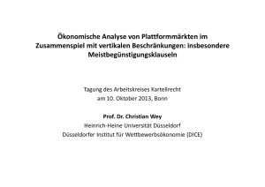 Christian Wey - Ökonomische Analyse von