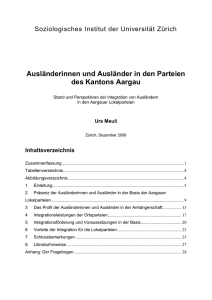 Ausländerinnen und Ausländer in den Parteien des Kantons Aargau