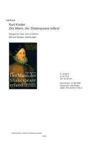 Kurt Kreiler: Der Mann, der Shakespeare erfand