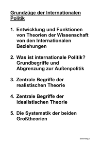Funktionen von Theorie - Lehrstuhl für Internationale Politik und