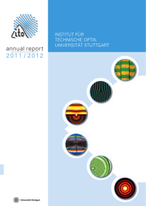 annual report 2011 / 2012 - Institut für Technische Optik