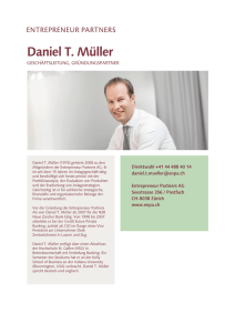 Daniel T. Müller - Entrepreneur Partners
