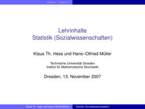 Lehrinhalte Statistik (Sozialwissenschaften)