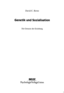 Genetik und Sozialisation