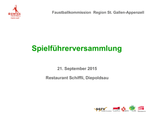 Faustballkommission Region St. Gallen-Appenzell - FAKO-SAP