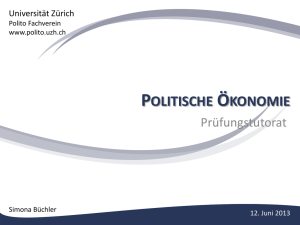 Politische Ökonomie - Polito - Fachverein Politikwissenschaft
