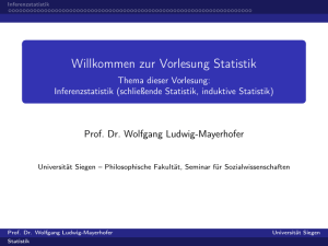 Inferenzstatistik - Universität Siegen