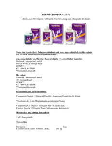 GEBRAUCHSINFORMATION CLOSAMECTIN 5mg/ml + 200mg/ml