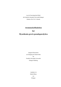 Atemmuskelfunktion bei Myasthenia gravis pseudoparalytica