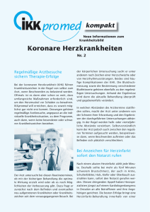 Koronare Herzkrankheiten - IKK Brandenburg und Berlin