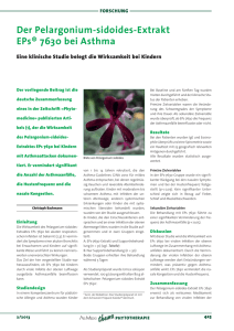 Der Pelargonium-sidoides-Extrakt EPs® 7630 bei Asthma