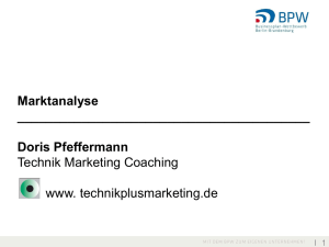 Marktanalyse Doris Pfeffermann Technik Marketing Coaching