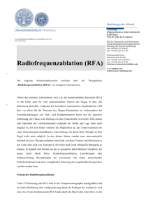 Radiofrequenzablation - UniversitätsKlinikum Heidelberg
