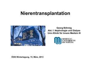 Nierentransplantation Prof. Böhmig