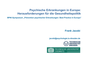 Psychische Erkrankungen in Europa: Herausforderungen für die