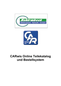 CARwis Online Teilekatalog und Bestellsystem