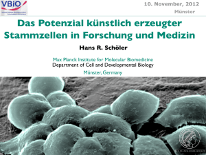 Vortrag von Prof. Hans R. Schöler