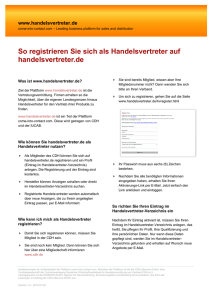Handbuch zur Registrierung.