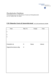 E01 - Ohmsches Gesetz & Innenwiderstand (pdf