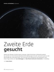Zweite Erde - Max-Planck