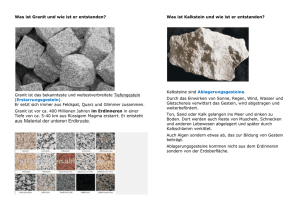 Zusatzmaterial: Gesteinsarten, zu Kapitel Benno Baumgarten