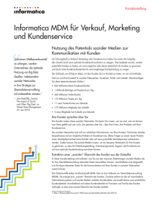 Executive Brief Informatica MDM für Verkauf, Marketing und