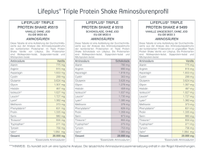 Lifeplus® Triple Protein Shake Aminosäurenprofil