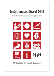 Ernährungsschlüssel 2015 - Medizinische Hochschule Hannover