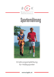 Sporternährung - Burgenländische Gebietskrankenkasse