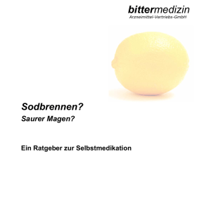 Sodbrennen - Bittermedizin Arzneimittel-Vertriebs-GmbH