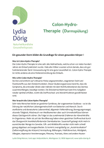 Colon-Hydro- Therapie (Darmspülung)