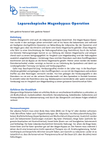 Laparoskopische Magenbypass Operation
