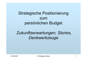 Strategische Positionierung zum Persönlichen Budget
