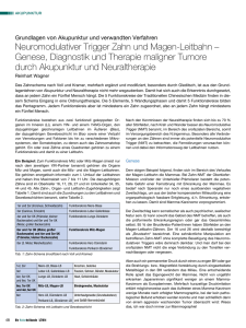 Neuromodulativer Trigger Zahn und Magen-Leitbahn